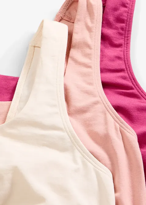 Reggiseno bustier con cotone biologico (pacco da 3), bonprix