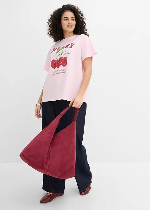 T-shirt in puro cotone biologico, con stampa, bonprix