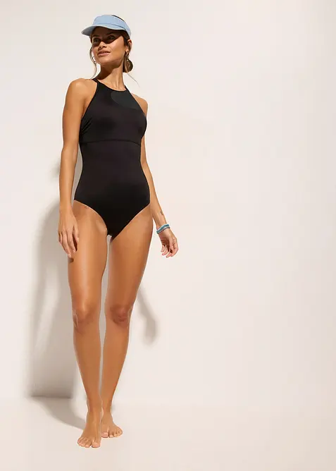 Costume intero con inserto a rete, bonprix