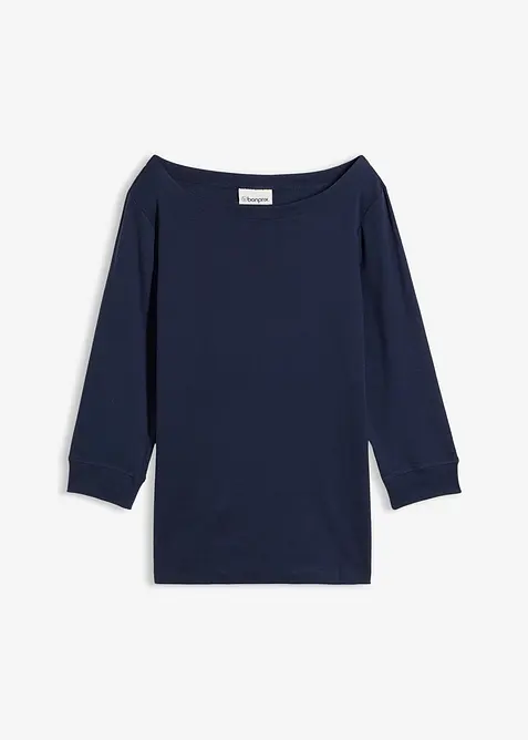 Maglia a maniche lunghe in puro cotone biologico, bonprix