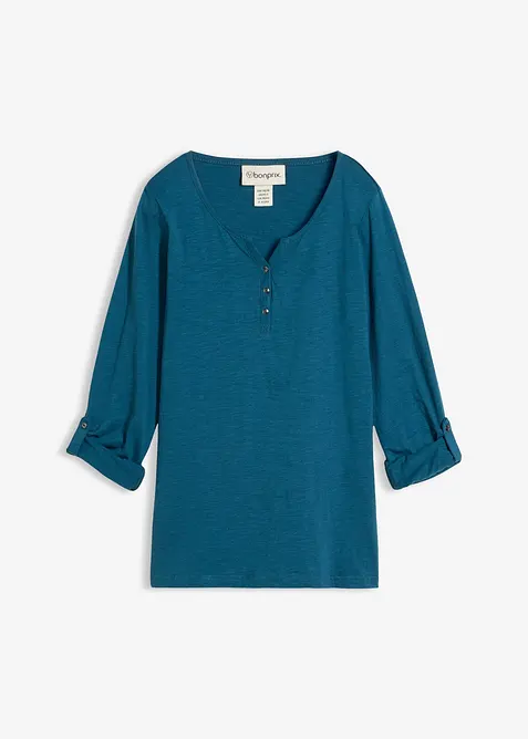 Maglia con bottoncini in puro cotone biologico, bonprix