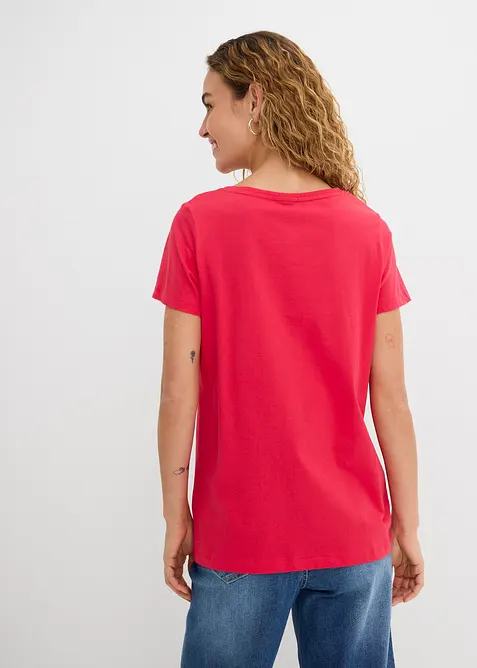 T-shirt in cotone biologico con cuore, bonprix