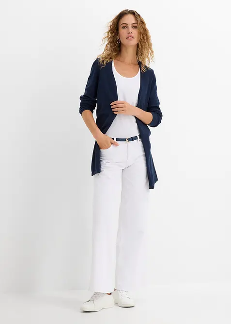 Cardigan in puro cotone fiammato leggero, bonprix