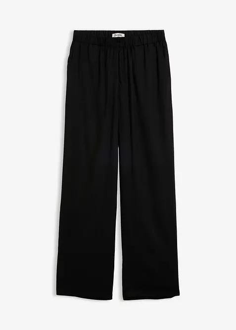 Pantaloni in viscosa con elastico in vita, bonprix