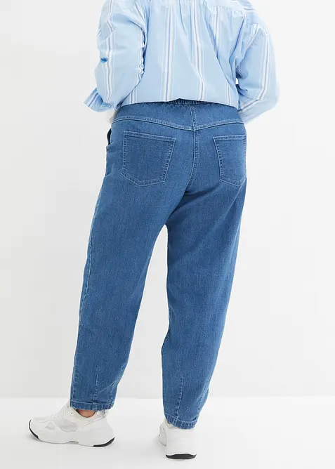 Mom jeans con cinta comoda, vita alta, bonprix