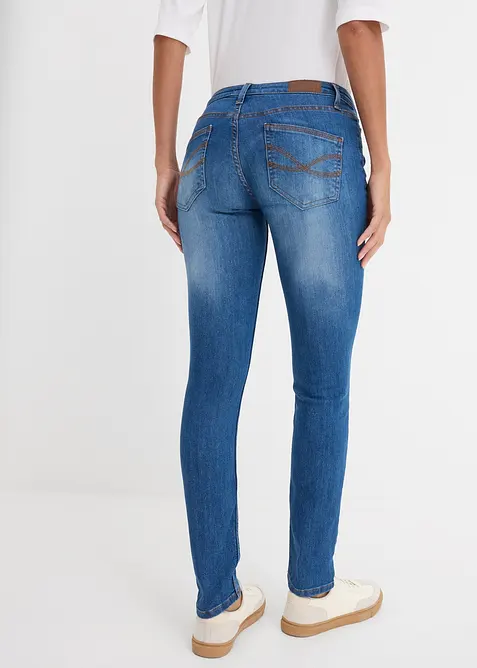Jeans skinny elasticizzati, vita media, bonprix