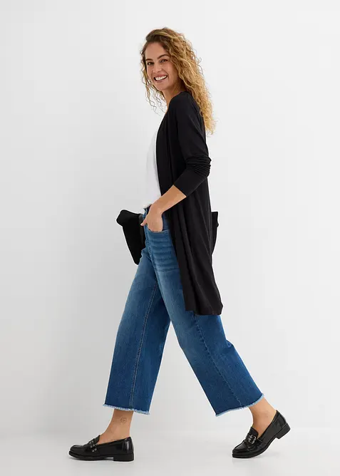 Cardigan lungo in morbido misto viscosa, bonprix