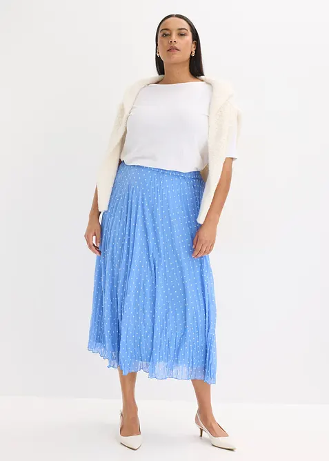 Gonna in chiffon con effetto stropicciato, bonprix