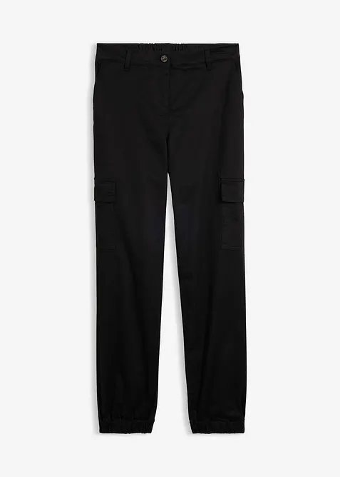 Pantaloni cargo elasticizzati con cotone, bonprix