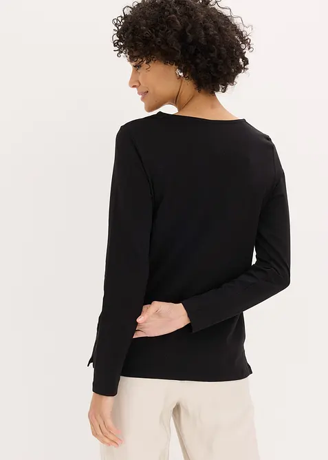 Maglia a maniche lunghe con occhielli, bonprix