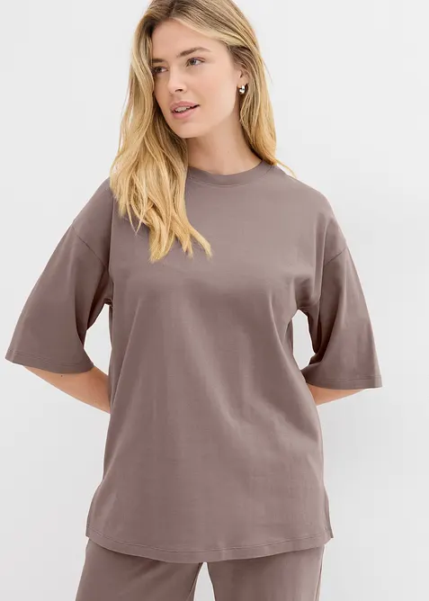Maglia lunga in interlock, bonprix