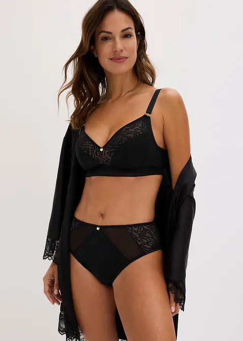 Bralette senza ferretto con pizzo delicato, bonprix