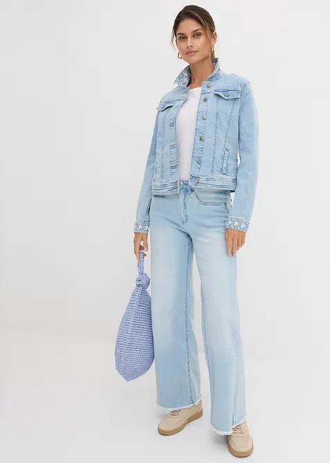 Giacca di jeans ricamata, bonprix