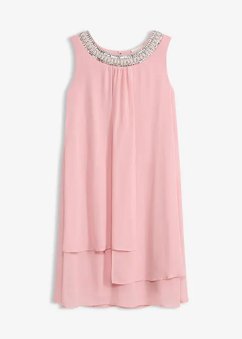 Abito in chiffon con applicazione di strass, bonprix