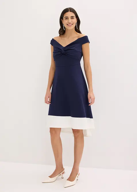 Abito con spalle scoperte e dettaglio annodato, bonprix