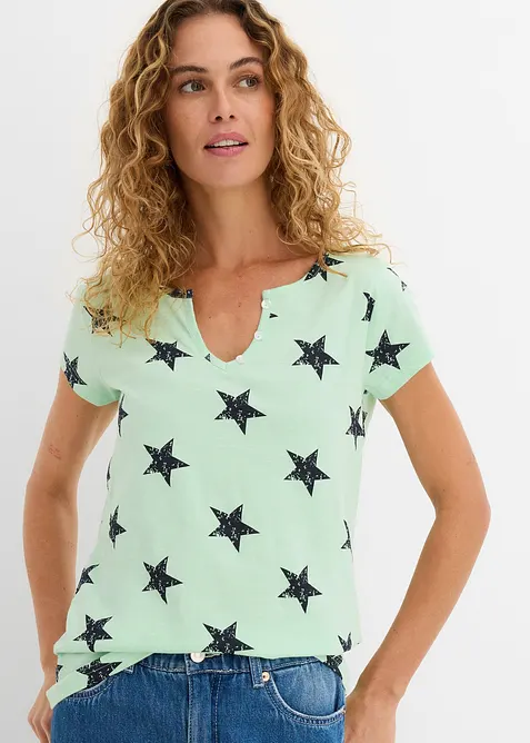 Maglia con stelle in puro cotone, bonprix