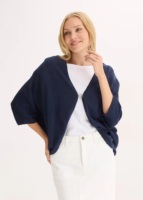 Cardigan in filato fine di puro cotone, bonprix