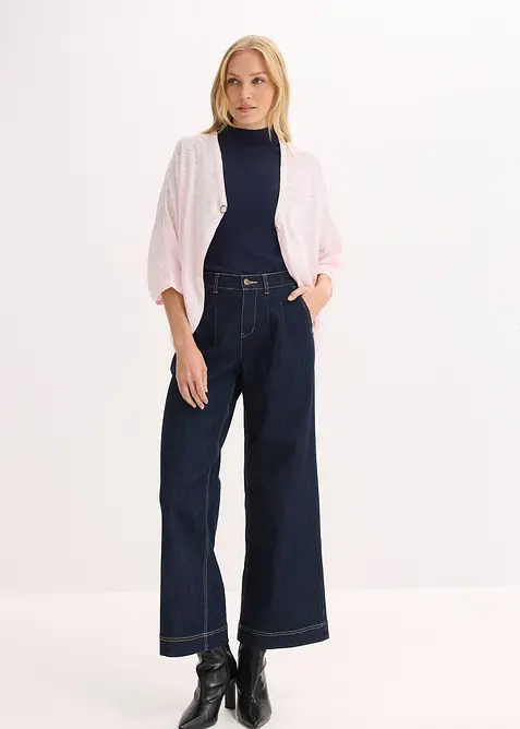 Cardigan in filato fine di puro cotone, bonprix