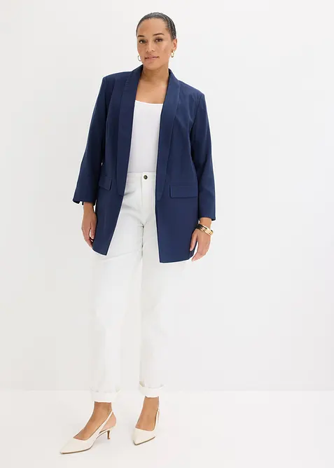Blazer lungo in misto viscosa, bonprix
