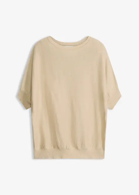 Maglione in filato fine di misto cotone, bonprix