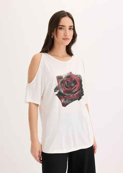 Maglia con cut-out in viscosa, bonprix