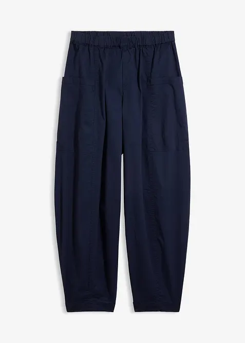 Pantaloni in twill di misto cotone elasticizzato, bonprix