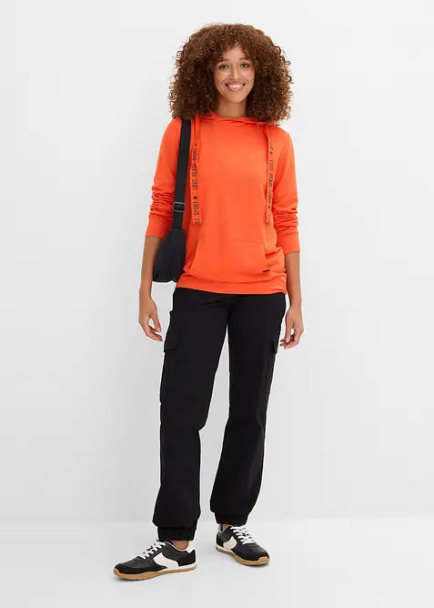 Felpa con cappuccio in morbido misto viscosa, bonprix