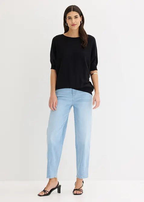 Maglione in filato fine di misto cotone, bonprix