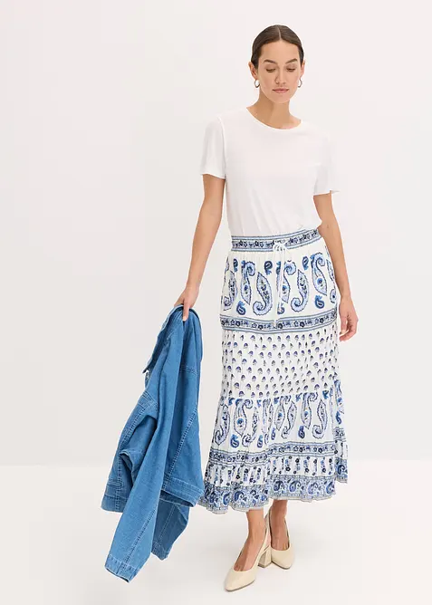 Gonna lunga in puro cotone, bonprix