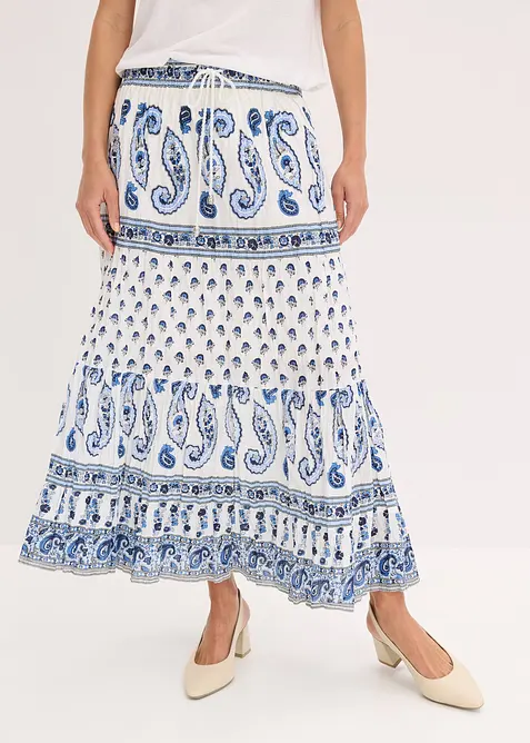 Gonna lunga in puro cotone, bonprix