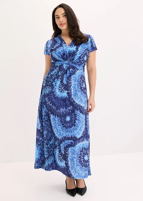 Abito lungo in jersey fantasia, bonprix