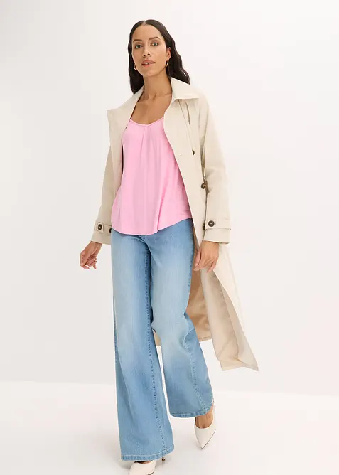 Top con spalline sottili in viscosa fluente, bonprix