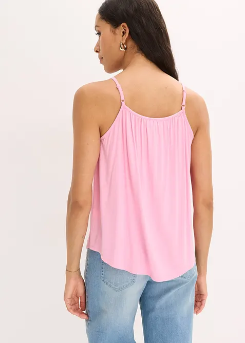 Top con spalline sottili in viscosa fluente, bonprix