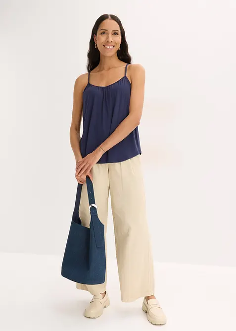 Top con spalline sottili in viscosa fluente, bonprix