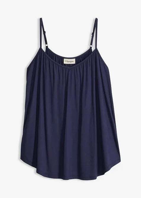 Top con spalline sottili in viscosa fluente, bonprix