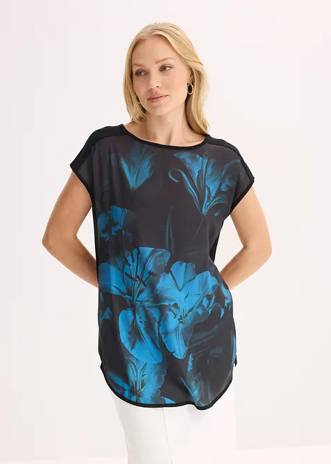 Maglia stampata in misto viscosa morbido, bonprix