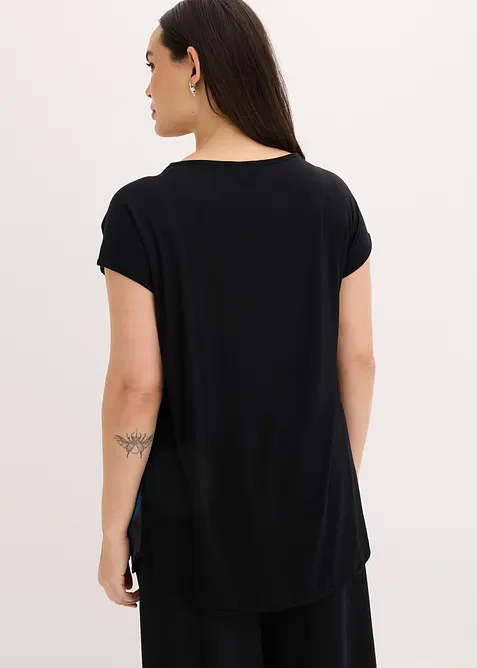 Maglia stampata in misto viscosa morbido, bonprix