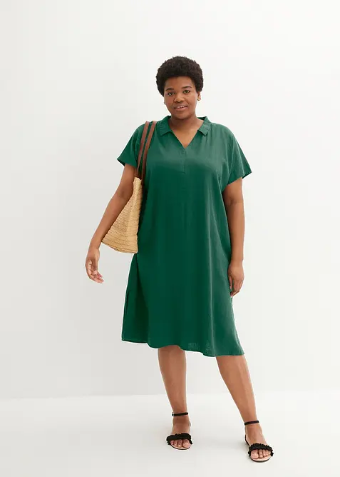 Caftano in misto lino e viscosa leggero, bonprix