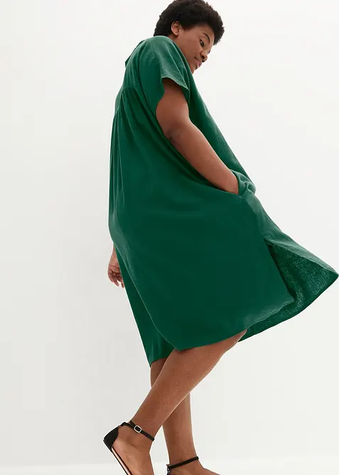 Caftano in misto lino e viscosa leggero, bonprix