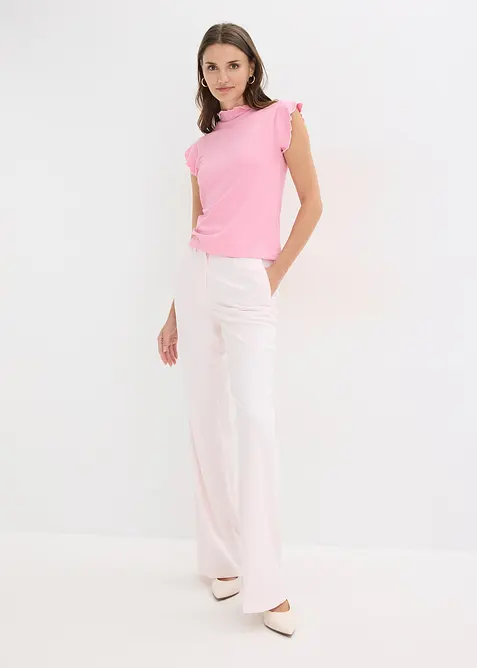 Maglia a costine in misto viscosa, bonprix