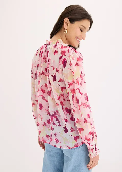 Blusa in chiffon fantasia, bonprix