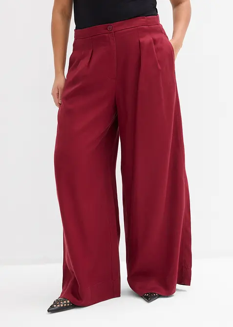 Pantaloni con pinces in lyocell fluente, bonprix