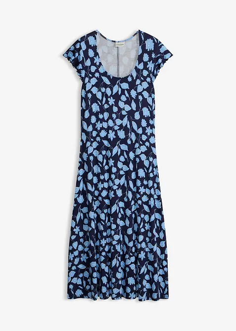 Abito in jersey fantasia di misto viscosa morbido, bonprix