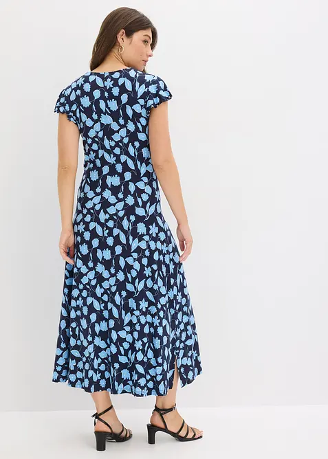 Abito in jersey fantasia di misto viscosa morbido, bonprix