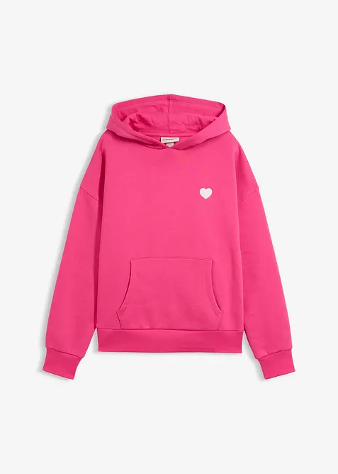 Felpa oversize con cappuccio in misto cotone morbido, bonprix