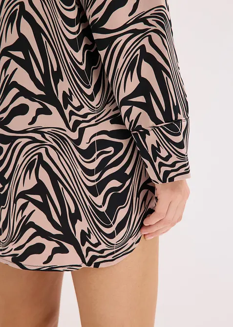 Camicia da notte in raso tessuto, bonprix