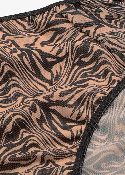 Slip alto in mesh stampato, bonprix