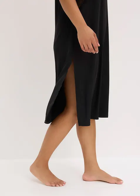 N&eacute;glig&eacute; in satin con pizzo delicato, bonprix