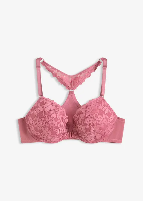 Reggiseno in pizzo con coppe preformate e chiusura anteriore, bonprix