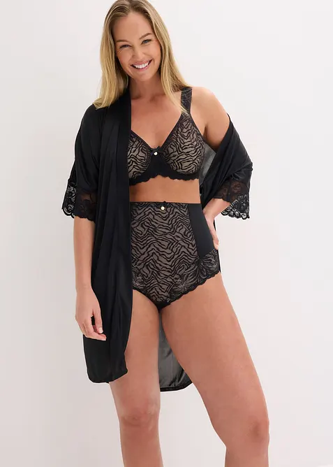 Culotte con pizzo ad effetto modellante medio, bonprix